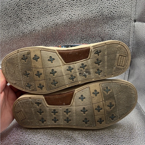 Toms Multicolor Aztec Woven Lace Up Flat Sneaker Shoes Mens Size 8 - Picture 6 of 8